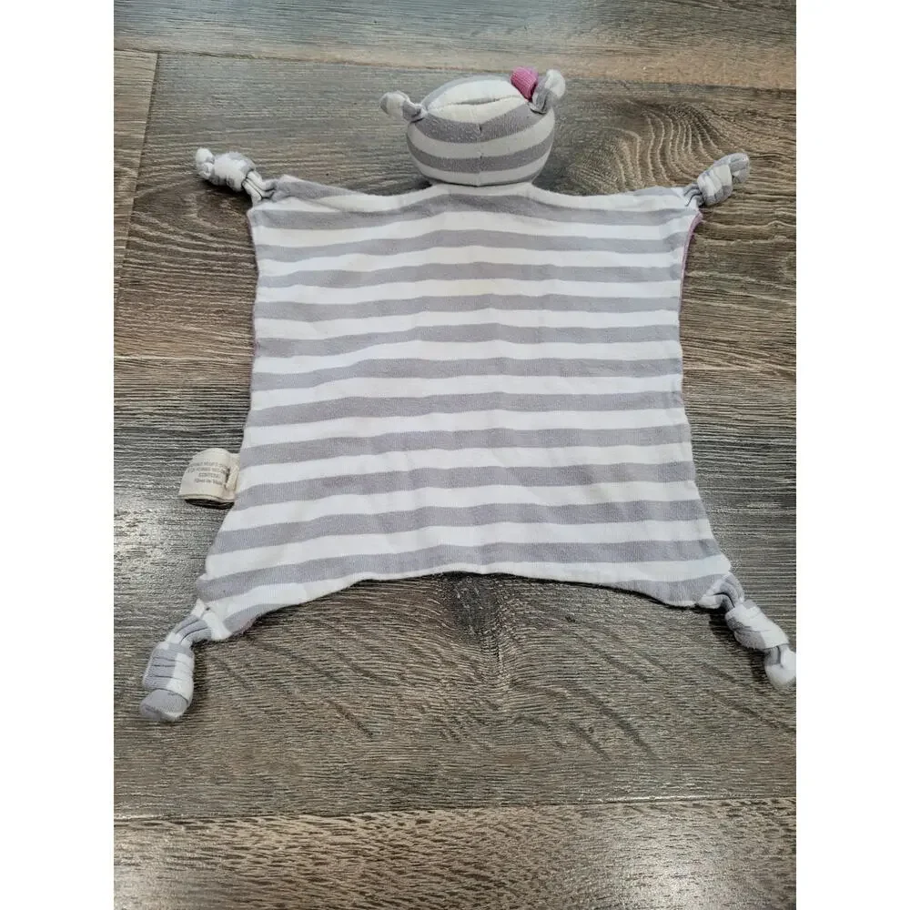 Organic Farm Buddies Purple‎ Pig Striped Baby Blanket #